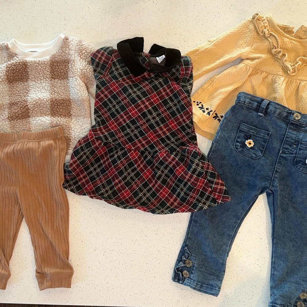 Bundle 3 Girls Winter Outfits 18 month